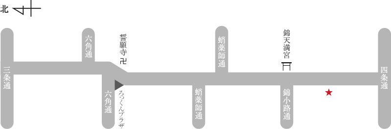 古着屋JAM 京都四条店アクセスマップ