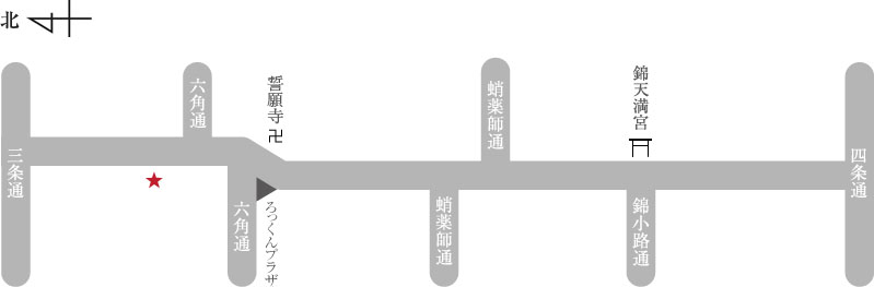 MARUMARU雲の茶 新京極店アクセスマップ
