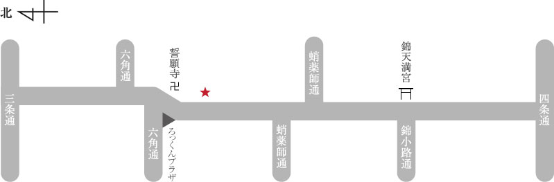 メガネのオーマイグラス 京都河原町店アクセスマップ